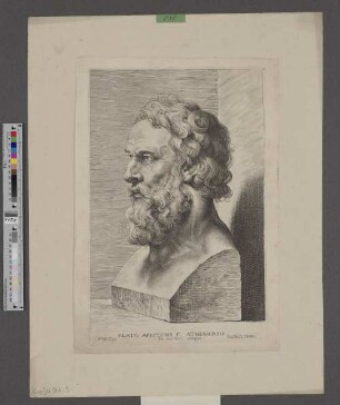 Plato Aristonis F. Atheniensis : Ex marmore antiquo