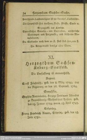 XI. Herzogthum Sachsen-Koburg-Saalfeld