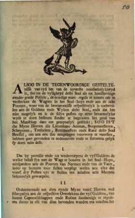 Alsoo In De Tegenwoordige Gesteltenisse van tyd het van uyterste nootsaekelykheyd is, ...