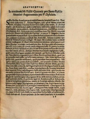Pro Sex. Roscio Amerino oratio