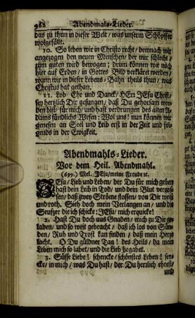 Abendmahls-Lieder.