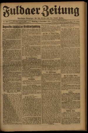 Ausgabe vom Dienstag, den 06. Dezember 1921.