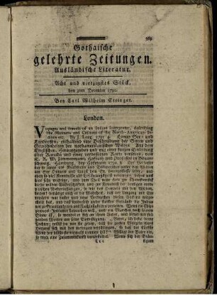 Acht und vierzigstes Stück, den 3ten December 1791.