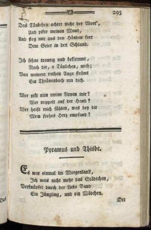 Pyramus und Thisbe.