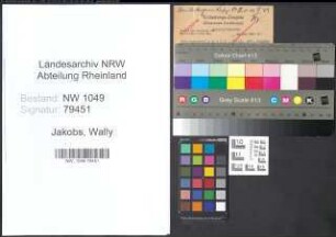 Entnazifizierung Wally Jakobs , geb. 10.09.1903 ()