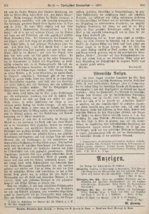 832 Literarische Notizen