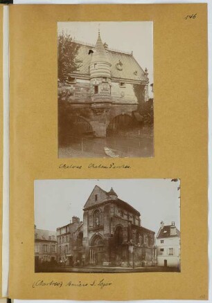 Chateau d´Arches, Chalons-en-Champagne / S. Leger, Amiens: Ansichten (aus: Skizzen- und Fotoalbum 10)