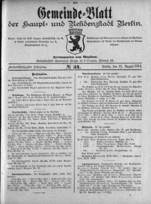 1914,34: No. 34, 23. August 1914