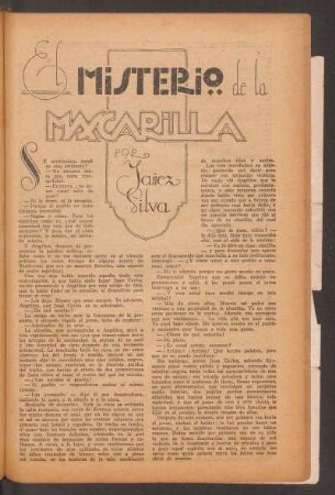 El misterio de la mascarilla : [Ilustraciónes de C. Mira]