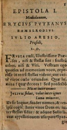 Eryci[i] Pvteani Epistolarvm Selectarvm Apparatvs Miscellanevs, Et Novvs : Officia familiaria, negotia studia continens, 2
