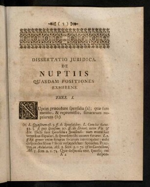 3-24, Dissertatio Juridica, de Nuptiis quasdam Positiones Exhibens