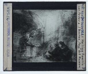 Rembrandt (nach), Heilige Familie (Zeichnung) (Cambridge/Mass. Fogg 1910.7)