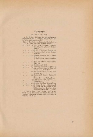 67 Inhaltsverzeichnis der Jahrgänge 19-35 (1927/28-1946/47)