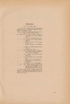 67 Inhaltsverzeichnis der Jahrgänge 19-35 (1927/28-1946/47)