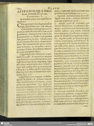 Appendix Quae Duodecim Problemata continet
