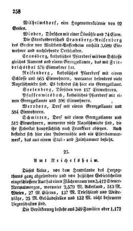 25. Amt Reichelsheim.