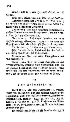 25. Amt Reichelsheim.