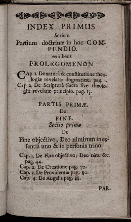 Index Primus.