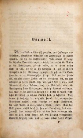 Ein Wort des Rechts und der Verständigung in der Schleswig'schen Frage