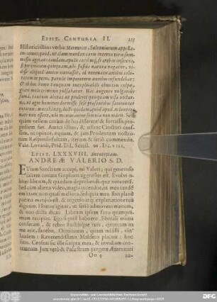 Epist. LXXXVIII. Antverpiam. Andreae Valerio S. D.