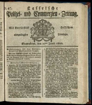 Nr. 47, Sonnabend, den 10ten Junii 1820