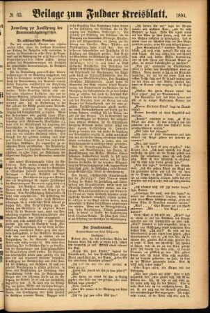 Zweite Ausgabe vom Donnerstag, den 31. Mai 1894.