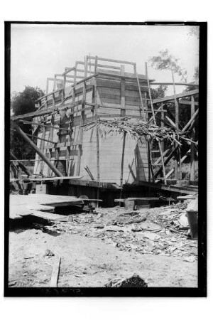 Brückenbau : Thailand, Bau eines Brückenpfeilers, 1908/1913