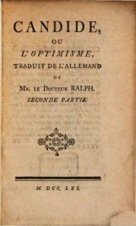 Candide : 2. partie