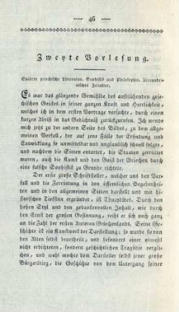 Zweyte Vorlesung