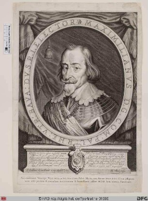Bildnis Maximilian I., Herzog (1630 Kurfürst) von Bayern (reg. 1597-1651)