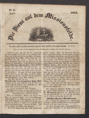 N° 1. Januar 1854