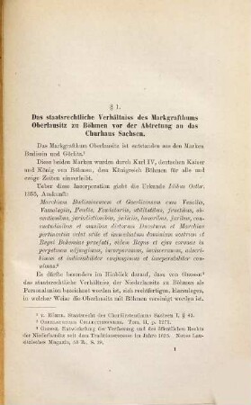 Der rechtliche Anspruch Böhmen-Österreichs auf das königlich sächsische Markgrafthum Oberlausitz