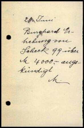 Bericht von K. Müller