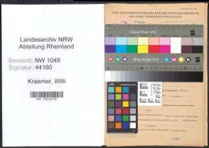 Entnazifizierung Willi Kraemer , geb. 02.03.1912 (Schiessmeister)
