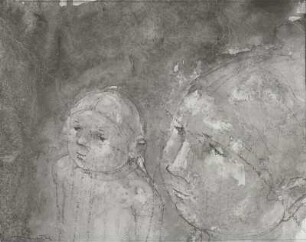 Großer und kleiner Mädchenkopf
