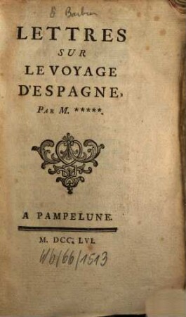 Lettres sur le Voyage d'Espagne