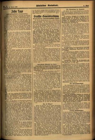 Zweite Ausgabe vom Mittwoch, den 30. Januar 1935.
