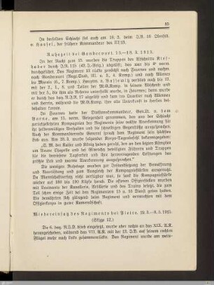 Wiedereinsatz des Regiments bei Pietre
