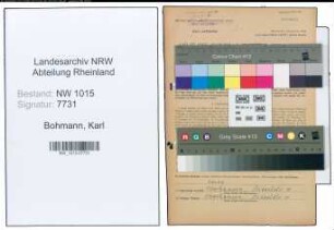Entnazifizierung Karl Bohmann , geb. 24.01.1894 (Werkmeister)