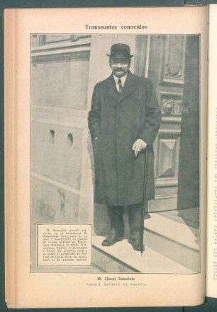 M. Henri Samalais, Cónsul General de Francia - [Retrato] : Transeúntes conocidos