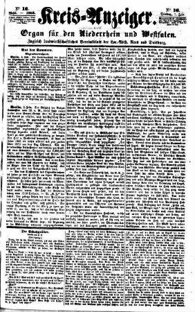 Kreisanzeiger. 1858-1865