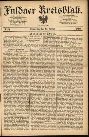 Ausgabe vom Donnerstag, den 10. Februar 1898.