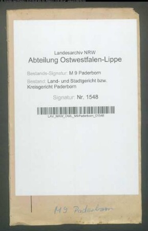 Erblasser: Zumdresch, Franziska, geb. Nikolai; Ehepartner: Zumdresch, Carl Philipp: