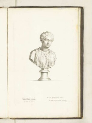 Buste antique de marbre, de Marcella femme d'Agrippa. Au Palais des Thuilleries.