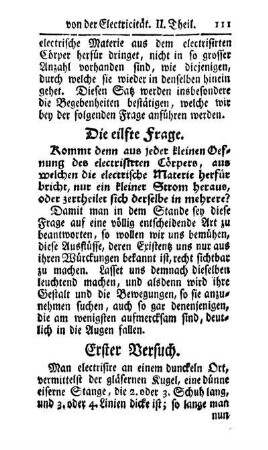 Die eilfte Frage. - Die funfzehende Frage.
