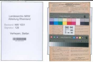 Entnazifizierung Stefan Verheyen , geb. 15.04.1875 (Landesoberinspektor)