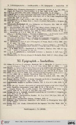 XI. Epigraphik - Inschriften (Nr.999-1043)