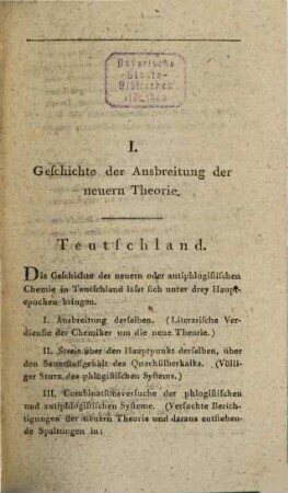 Archiv für die theoretische Chemie. 1. 1800