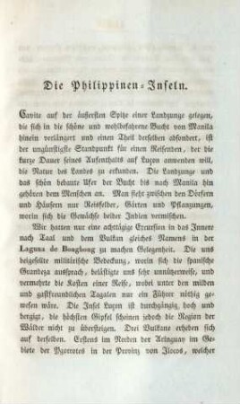 Die Philippinen-Inseln