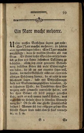 Ein Narr macht mehrere.